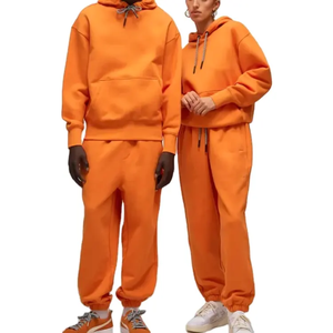 Correr entrenamiento Fitness logotipo personalizado hombres y mujeres chándal 2 piezas chaqueta con capucha Jogger deporte Casual gimnasio chaqueta conjunto - Product Image 1