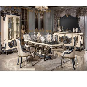 Conjunto de muebles tallados a mano estilo árabe para comedor, conjunto de comedor de 6 plazas, estilo barroco, muy lujoso - Product Image 1