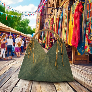 Vintages imprimé ombré coton toile sacs à main toile fourre-tout Shoppers sacs-cadeaux avec garnitures et accessoires sacs haute couture - Product Image 1