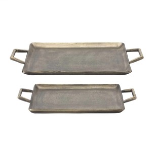 Plateau en fer artisanal de haute qualité, forme unique, décoration en métal, design peint à la main, nouveauté, plats, assiettes - Product Image 5