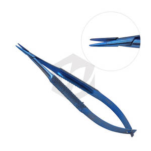 Porte-aiguilles Castroviejo de haute qualité 12 cm avec verrouillage sécurisé, instruments chirurgicaux médicaux en titane, microchirurgie ophtalmique - Product Image 1
