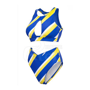 Collection tendance pour femmes, ensemble de maillot de bain deux pièces, textile de bain confortable, bas imprimé, vêtements de plage, vêtements de vacances en bord de mer - Product Image 3