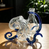 Decantador de Vino en Forma de Pulpo de Vidrio de Borosilicato de Alta Calidad, Diseño Creativo y Colorido