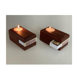 Porte-bougie chauffe-plat en bois |   Bougeoirs, lanternes et pots à bougies faits à la main pour la décoration de la maison, salon, chambre et table - Product Image 6