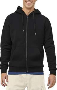 เสื้อกันหนาวมีฮู้ดสำหรับผู้ชาย, เสื้อมีฮู้ดมีกระเป๋าซิปมีฮู้ดแขนยาวขนแกะกำหนดโลโก้เสื้อผ้าแนวสตรีทเฮฟวี่เวท - Product Image 2