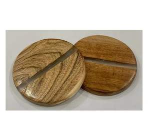 Handmade Customized Wood and Resin Coasters Color and Shape Customizable for Desktop and <b>Table</b> Top Unique <b>Mats</b> & Pads - Product Image 3