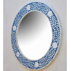 Elegant Design Mother of Pearl Inlay Light Pink Mirror Frame With Free Mirror for Wall Decor - Product Image 3