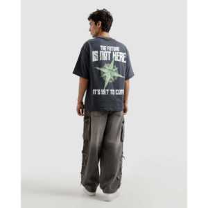 T-shirt imprimé 'Future Is yet to Come' 100% coton, jersey compressé avec un poids de tissu de 300 grammes, impression sérigraphique - Product Image 2