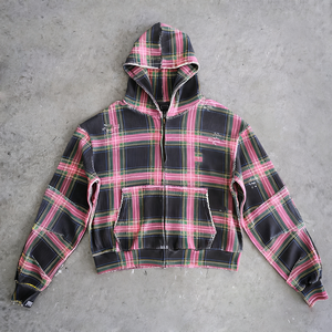 Sweat à capuche personnalisé avec strass pour homme, sweat à capuche zippé avec strass, sweat à capuche surdimensionné pour homme - Product Image 1