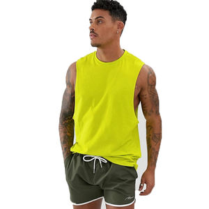 Camiseta sin mangas informal para gimnasio para hombre, Camiseta deportiva Lisa para culturismo, camiseta sin mangas en blanco de punto de talla grande para uso en el gimnasio - Product Image 1
