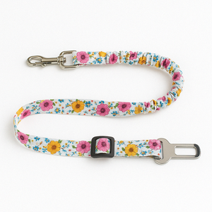 Sabuk pengaman hewan peliharaan cetak kustom tali sabuk pengaman mobil nilon anjing tahan lama Harness dapat diatur dan tali kursi mobil anjing kucing - Product Image 4