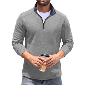 Tissu respirant 100 % coton de haute qualité, couleur unie élégante, coupe décontractée, fermeture éclair quart de tour, écologique, coupe-vent pour l'hiver - Product Image 4