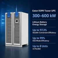Système d'alimentation sans interruption (ASI) Eaton 93PR 300-600 kW triphasé, batterie lithium, stockage d'énergie pour centre de données, alimentation critique