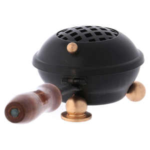 Vente chaude nouveau Design métal fer brûleur d'encens noir enduit conception religieuse brûleur avec poignée bureau décorations de table - Product Image 5