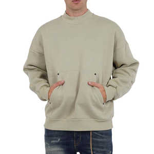High Quality <b>Thick</b> Plain Cotton <b>Fleece</b> Hoodie for Men Custom Oversized Streetwear Blank for Winter - Product Image 2