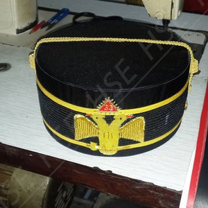 RITO ESCOCÉS CORONA DE 32 GRADO GORRA DE CORONA NEGRA BORDADO - Product Image 5