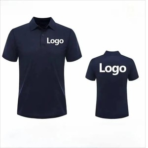 Vente en gros d'été décontracté à manches courtes tricoté polo uniformes chemises T-shirt logo personnalisé broderie impression pour hommes femmes - Product Image 2