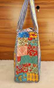 100% Cotton Quilted <b>Tote</b> Handbags for Women Fashionable Embroidered <b>Zip</b> Closure Shopping Grocery Shoulder <b>Bags</b> Water Proof Lady - Product Image 3
