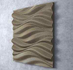 Handcrafted 3D Wooden Art Deco Modern Wall Art Custom Parametric Headboard for Birthday and <b>Home</b> <b>Decoration</b> - Product Image 1