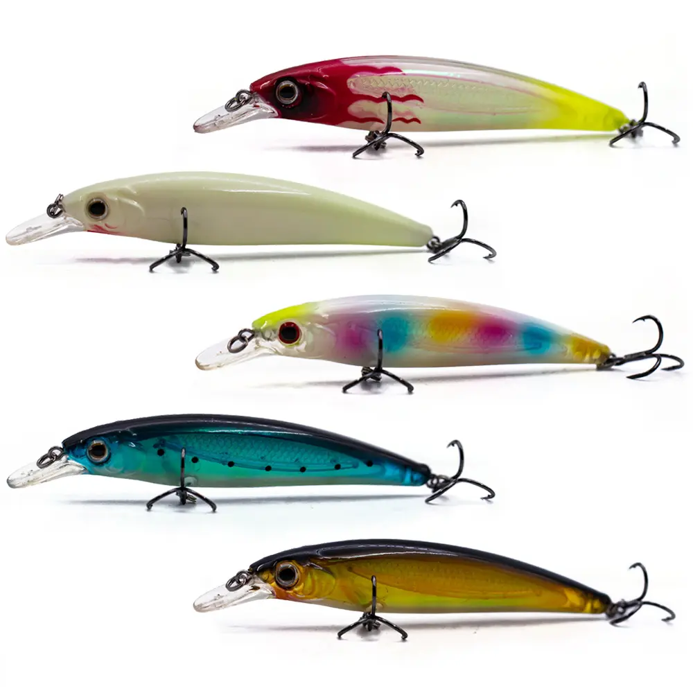 8 ~ 11cm Jerkbait Bait Swimbait pesca Walleye señuelos bagre hundimiento noctilucente anzuelos triples 5,3 ~ 12,5G Señuelos de Pesca de piscardo duro