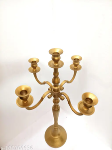 เชิงเทียนโลหะแบบกำหนดโลโก้เชิงเทียนสำหรับกลางแจ้งสีเงินเงาตกแต่งเชิงเทียนโลหะอลูมิเนียม - Product Image 3