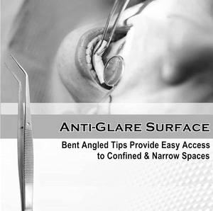 Kit de higiene dental, alicates de algodón universitario de alta calidad, pico dentado en ángulo, pinzas dentales de acero inoxidable, Kit de cirugía - Product Image 3