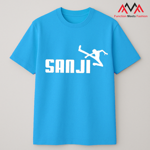 T-shirt bleu pour homme FMF, coupe classique, 65% coton + 35% élasthanne, imprimé (impression graphique), décontracté/streetwear/plage, vietnamien - Product Image 3