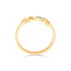 แหวนทองคำดีไซน์ทันสมัยประดับพลอยแบบหนามเตยสำหรับวันครบรอบ - Product Image 5