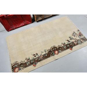 พรมตุรกีขนาด 3x5.2 ฟุต พรมลายวินเทจ พรมลายต้นไม้สีเบจน้ำตาล - Product Image 2