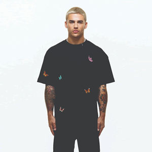 Camiseta 100% de algodón para hombre, Camiseta holgada con estampado personalizado OEM Heavyweight Sun Fade | Ropa lavada informal para hombre - Product Image 1