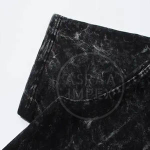 Mode urbaine T-shirt en coton délavé à l'acide pour hommes Vêtements tendance vintage personnalisés 100% Tissu tricoté - Product Image 4