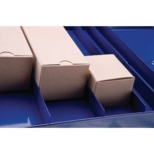 Shelving <b>Unit</b> LOGS 20 Blue RAL 5022 H520xW540xD390mm 3 Shelves with Grid Perforation - Product Image 3