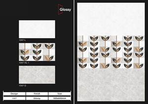 Fabricant direct Inde haute brillance 300x600 carreaux de mur numériques en céramique émaillée de haute qualité nouveau Design moderne Villas solides - Product Image 6