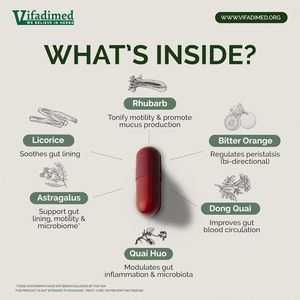 Complément Alimentaire Vifadimed Rhubarbe pour Adultes, 45 Capsules pour la Santé du Côlon et de l'Intestin - Product Image 2