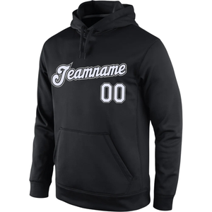 Custom Black <b>White</b> Sublimation Winter Hoodie Personalized Team Name Number Pullover <b>Sweatshirt</b> Sportswear Waterproof Breathable - Product Image 2