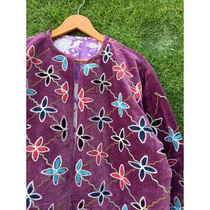 Wholesale Uzbek Winter Velvet Jacket for Men and <b>Women</b> Handmade Cotton Embroidered Suzani Knitted Jacket for Autumn Season - Product Image 2