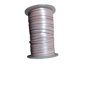 Wholesale Mistiquoe Pink Leather Cord 5mm Flat Metallic Finish Indian Supplier for <b>Jewelry</b> <b>Findings</b> Bracelet Necklace Components - Product Image 1