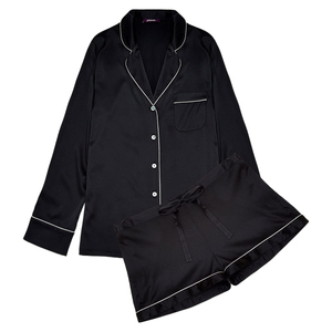 Ensemble de pyjama à manches courtes pour femmes OEM personnalisé Pyjamas confortables Vêtements de détente pour femmes Logo personnalisé Vêtements de nuit deux pièces Ensembles pour femmes - Product Image 3