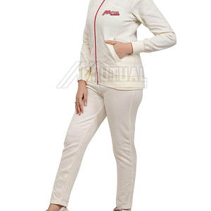 Conjuntos de jogging para mujer de talla grande superventas nueva llegada chándal de algodón 100% patrón sólido diseño superior ropa de calle - Product Image 4