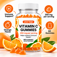 Gommes à la vitamine C 250 mg, 60 unités, soutien immunitaire, saveur orange, supplément alimentaire à croquer pour adultes, en vrac, marque privée, OEM, ODM