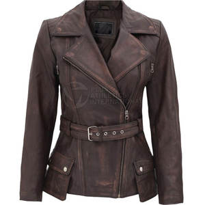 Chaqueta de Cuero para Mujer, Nueva Moda, 100% Cuero Genuino, Precio de Mayoreo, Hecha en Pakistán - Product Image 1