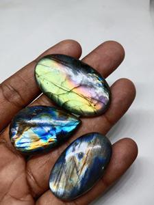 Cabochons de pierres précieuses de créateur en vrac Labradorite bleue Lot en gros naturel pour pendentif bijoux à bricoler soi-même accessoires mélange en forme de; 27243 - Product Image 4