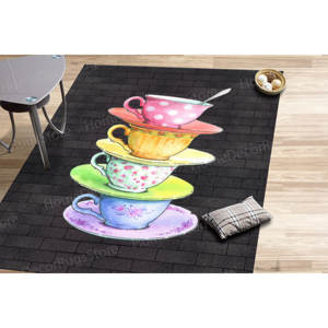Alfombra con Estampado de Taza de Café, Alfombra Moderna, Alfombras Grandes, Alfombra Bonita, Alfombra Suave No Tejida - Product Image 1