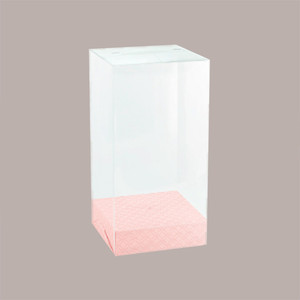 5pcs Transparent Chocolat Oeuf Boîte Pâques Rose Papier Fond 150x150H300mm Fournitures De Vacances - Product Image 4