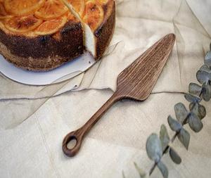 Serveur à tarte en bois Ensemble couteau à gâteau et serveur en bois d'acacia pour gâteau de mariage et fêtes d'anniversaire et événements Serveur à gâteau en bois - Product Image 2