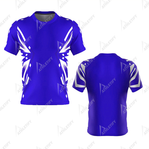 เสื้อฟุตบอลพรีเมียมสำหรับผู้ชาย โพลีเอสเตอร์ 100% แขนครึ่งตัว ปักชื่อทีมได้ ระบายอากาศได้ดีเพื่อความสบายและประสิทธิภาพ - Product Image 3