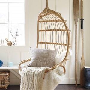 Rattan Patio Swing <b>Egg</b> Shaped Chair Decoration for Living Room Indoor and Outdoor Leisure Furniture - Product Image 5