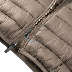 New Arrival Full Zipper Stand Collar Puffer <b>Jacket</b> for Men <b>Slim</b> <b>Fit</b> Private Label Front Logo Eco-Friendly & Breathable Low MOQ - Product Image 5