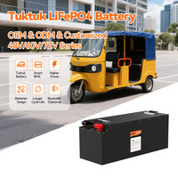 Paquete de Baterías LiFePO4 OEM Personalizado de 76.8V 50Ah para Tuktuk con Pantalla LCD y Protocolo CanBus/RS485/UART para Triciclo de Carga Eléctrico