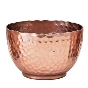 Tazón para servir de metal martillado de calidad superior Diseño fabuloso en oro rosa para fiestas en casa Tazón para servir comida Premium - Product Image 1